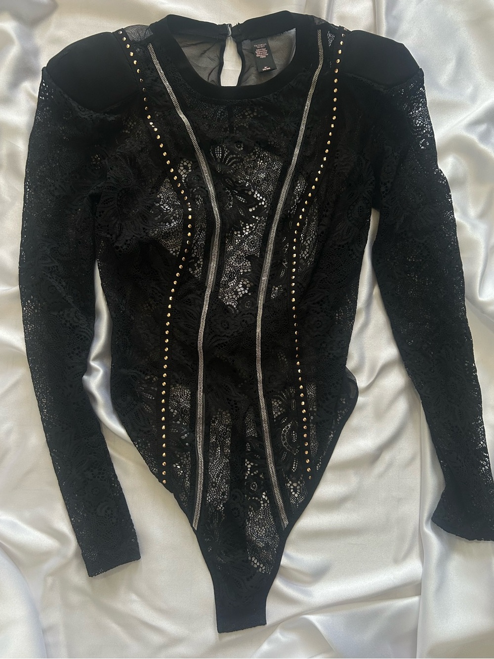 Victoria’s Secret Very Sexy Embellished Lace Bodysuit M- Excellent Condition - Picture 11 of 14